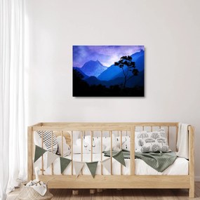 Tablou pe sticlă - Cerul de noapte din Nepal (70x50 cm)