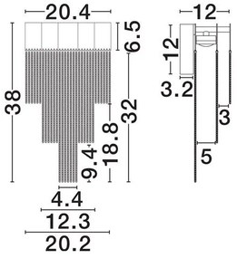 Aplica LED design modern REVIA negru