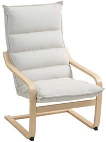HOMCOM Fotoliu salon fotoliu de relaxare modern fotoliu cameră cu brațe încovoiate, perne, 67 x 83 x 105 cm, crem | Aosom Romania