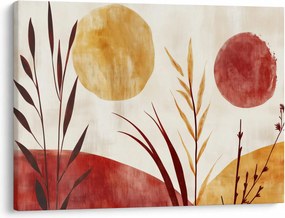 Tablou - Plante și cercuri (70x50 cm)