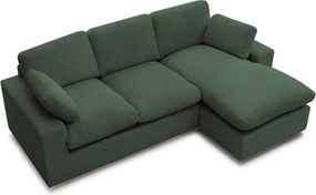 Colțar verde cu tapițerie din catifea reiată Belair – Bobochic Paris