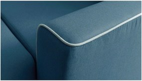 Colțar extensibil cu șezlong pe partea dreaptă Bobochic Paris Mola L, albastru navy