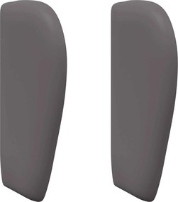 vidaXL Ureche pentru Tăblie Gri Scurt 40 x 23 x 6 cm PVC