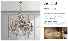 Candelabru 15 brate LUX cu cristale Scholer, Ashford