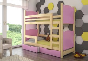 Supermobel Pat supraetajat MARABA, 180x75, pin/albastru