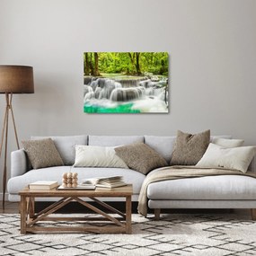 Tablou pe sticlă cu cascade (70x50 cm)