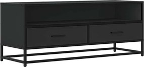 vidaXL Dulap TV, negru, 100x34,5x40 cm, lemn prelucrat și metal