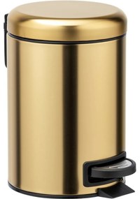 Wenko Coș de gunoi cu pedală Leman 3 l, auriu mat, 3 l