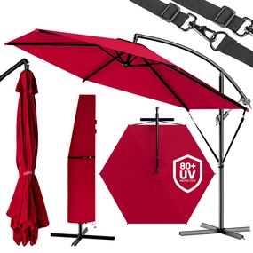 Deuba Umbrelă de grădină cu UV 80 + Ø300 cm - roșu