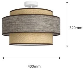Plafonieră GRACE 1xE27/60W/230V crem/maro