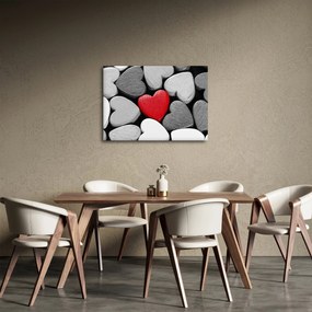 Tablou cu inimioare din lemn (70x50 cm)