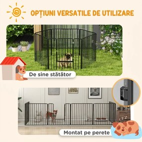 PawHut Tarc de Joaca Rezistent pentru Caini din 6 Panouri pentru Animale de Companie Interior Exterior | Aosom Romania