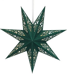 Stea de hartie pentru Craciun cu sapte colturi STARLET DELUXE 35 cm, verde