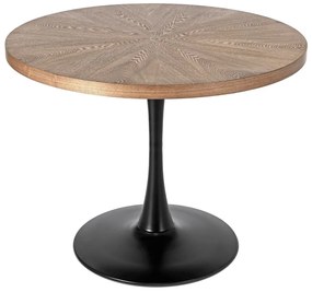 Masă rotundă LINO diametru 100 cm - diferite variante de culoare nuc - negru