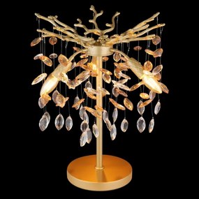 Globo 64138TG - Lampă de masă QUEENA, 3xE14/40W/230V, aurie