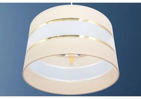 Lustră pe cablu HELEN 1xE27/15W/230V d. 35 cm crem/aurie