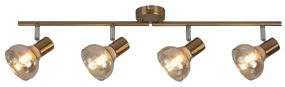 Lustra aplicata design modern Holly 4L auriu/amber