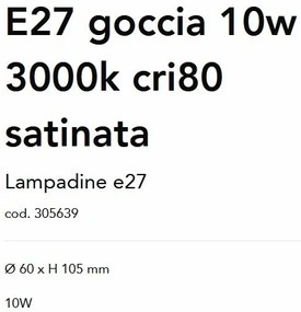 Bec LED, E27 10W 3000K cri90 satin
