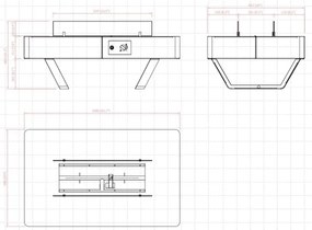 Șemineu de exterior pe gaz Planika Rio Table GAS 46x106 cm 10kW
