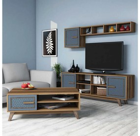 Mobilier living Aysha (Nuc + albastru). 1089282