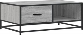 vidaXL Măsuță de cafea, gri sonoma, 90x57x35 cm, lemn prelucrat/metal