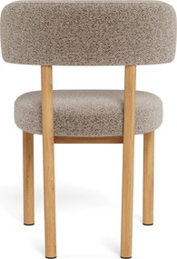 MAZZONI EXPORT Scaun tapițat TORAY Bej Latte (Monza 60) / cadru stejar natural