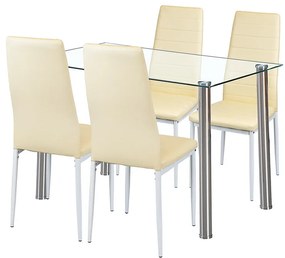 Nolen 4+1 set de sufragerie bej