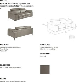 Canapea design italian, 2 locuri, functia relaz, Alfredo
