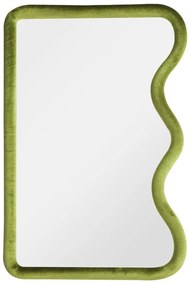 Oglindă decorativa verde din MDF si textil, 90 x 60 x 4 cm, Tod Mauro Ferreti