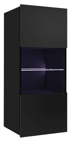 Vitrină suspendată BR05 Benji (Negru + Negru lucios). 1070670