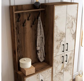 Mobilier hol Betina BA (Alb + Nuc). 1088297
