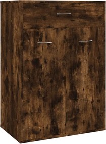 vidaXL Pantofar, stejar fumuriu, 60x35x84 cm, lemn prelucrat