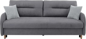 Canapea extensibila VERTO, stofa catifelata gri - Asti 23, 206x93x88 c