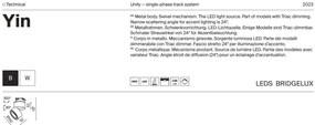 Spot LED dimabil, accesoriu pentru sinele monofazate Unity, Yin negru 4000K