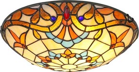 Brilagi - Plafonieră Tiffany din vitralii MIRABELLA, 2xE27/60W/230V, diam. 40 cm