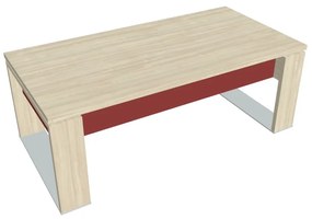 Masă Verno+ S 200 x 100 cm, salcâm / roșu