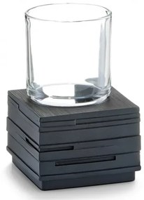 Pahar pentru periuta din polirasina, Slate Black, l8,3xA8,3xH11,5 cm