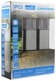 Grundig 90048 - Set 3x lampă solară LED 5,5x28cm, 1xAAA 600 mAh