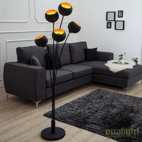 Lampadar / Lampa de podea moderna Magma negru/ auriu A-37004 VC