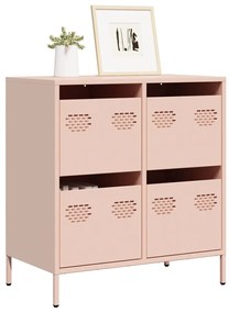vidaXL Dulap, roz, 68x39x73,5 cm, oțel laminat la rece