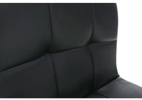 Scaun de bar, piele ecologică negru/crom, KANDY NEW