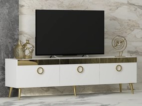 Comoda TV, Hanah Home, Safar, 150x30x45 cm, Alb