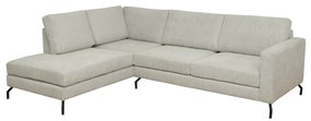 Coltar fix EMIL D, cu arcuri, colt stanga, crem, 268x204x86 cm