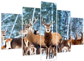 Tablou - Turma de căprioare (150x105 cm)