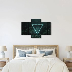 Tablou - Triunghi de neon în junglă (90x60 cm)