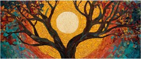 Tablou - Soarele în coroana arborelui vieții (120x50 cm)