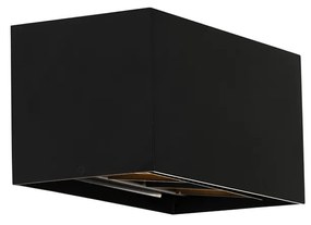 Aplică modernă neagră dreptunghiulară cu 2 lumini - Edwin