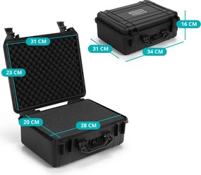 Valiză impermeabilă cu spumă decupabilă