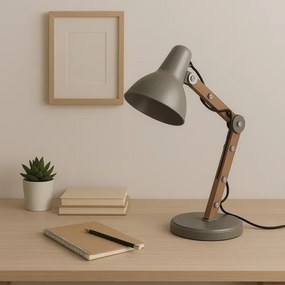 Lampă de masă ONLI ARCHITETTO 1xE27/22W/230V 62 cm gri/maro