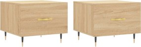 vidaXL Măsuțe de cafea 2 buc. stejar sonoma 50x50x40 cm lemn compozit